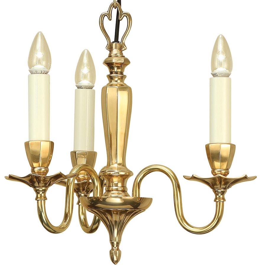 Well Known Asquith Victorian Style Solid Cast Brass 3 Light With Regard To 3 Light Pendant Chandeliers (View 12 of 15)
