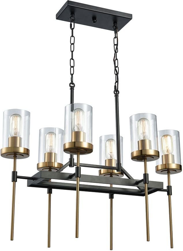 Well Known Bronze Kitchen Island Chandeliers With Elk 14551 6 North Haven Modern Oil Rubbed Bronze,Satin (View 12 of 15)