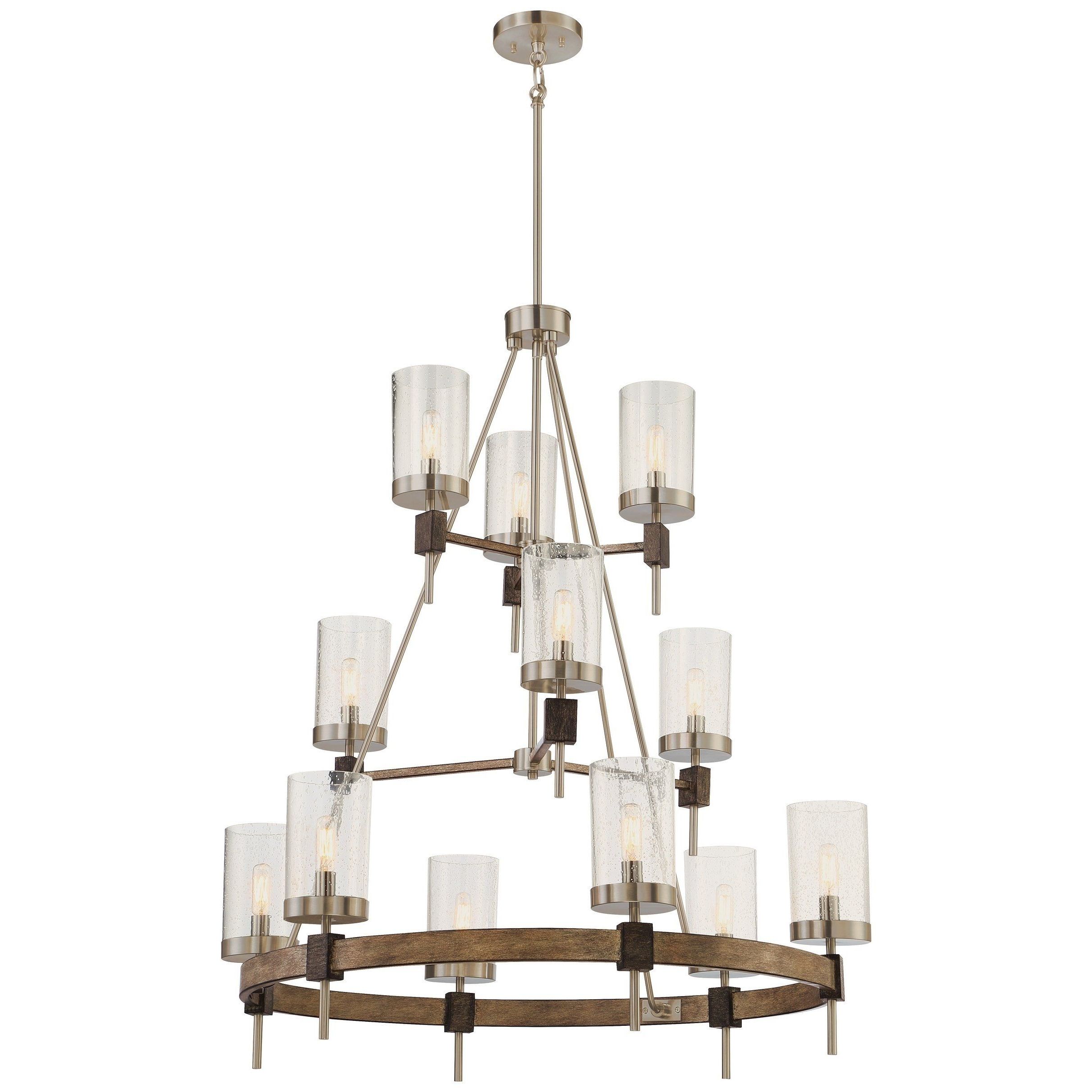 Well Known Minka Lavery Bridlewood 12 Light Stone Grey W/Brushed Pertaining To Stone Gray And Nickel Chandeliers (View 11 of 15)