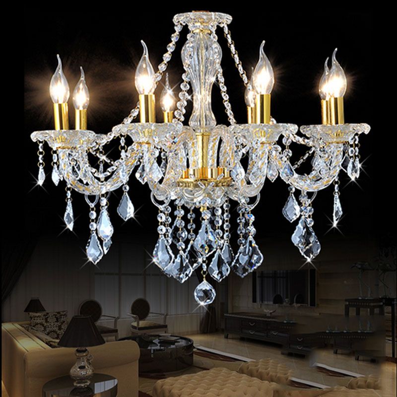 Well Known Modern Crystal Chandelier Bedroom Kitchen Indoor Home For Clear Crystal Chandeliers (View 7 of 15)