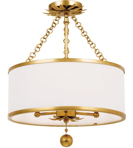 Well Liked Crystorama 513 Ga Ceiling Broche 3 Light 14 Inch Antique Within Antique Gold Pendant Lights (View 12 of 15)