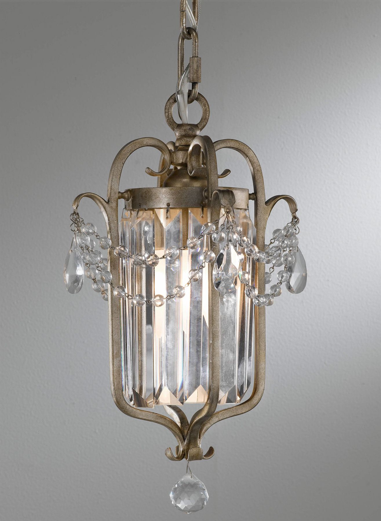 Well Liked Walnut And Crystal Small Mini Chandeliers Inside Murray Feiss F2474/1gs Crystal Gianna Mini Chandelier (View 5 of 15)