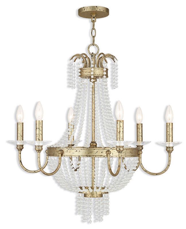 Winter Gold Chandeliers In Most Recently Released Livex Lighting 51846 28 Valentina Chandelier Hand Applied (View 1 of 15)