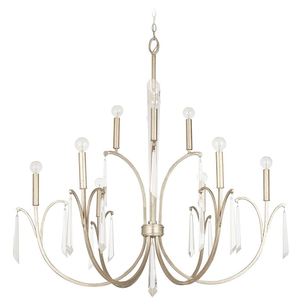 Winter Gold Chandeliers Inside Widely Used Capital Lighting Gwyneth 10 Light Winter Gold Chandelier (View 7 of 15)