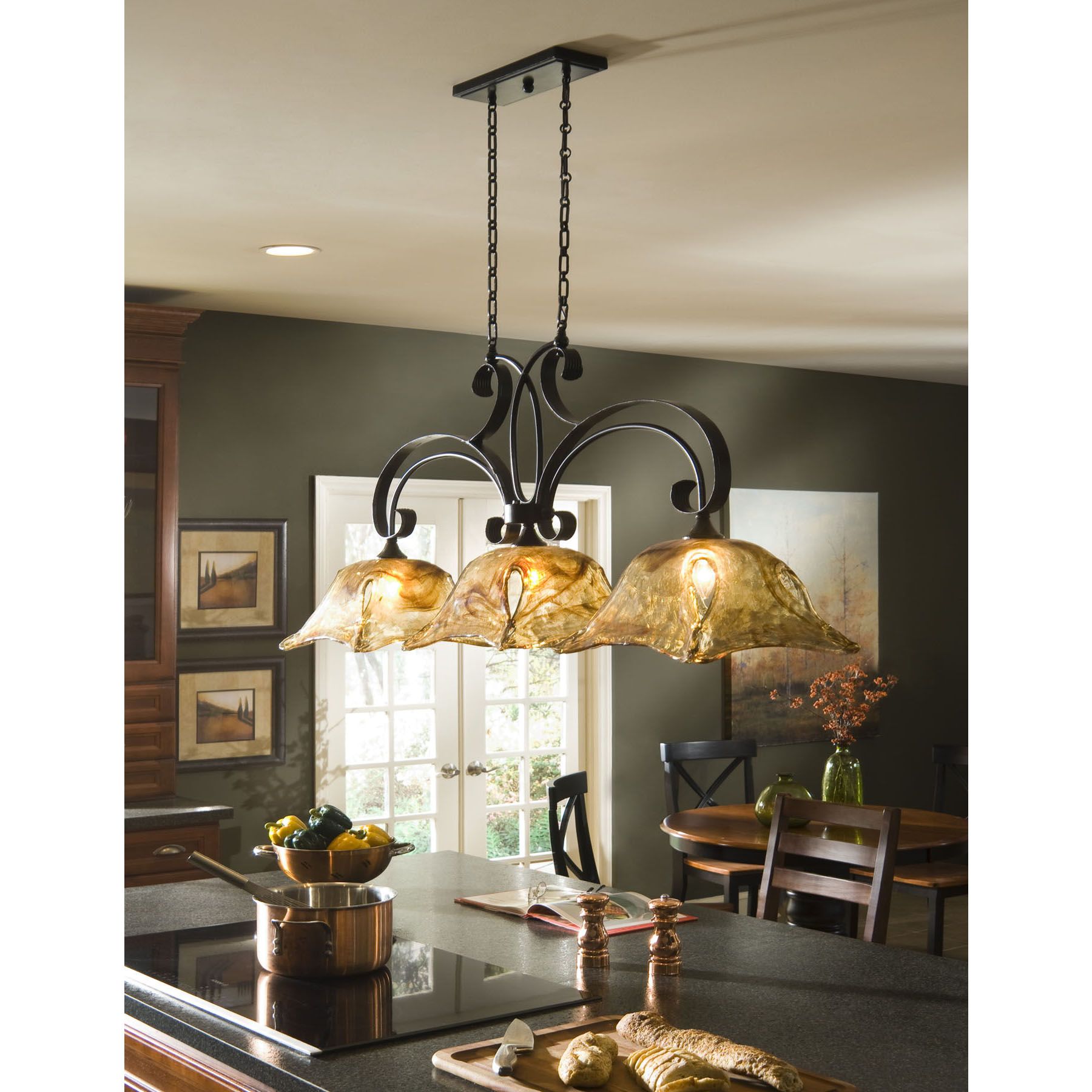 Wood Kitchen Island Light Chandeliers With Most Recent A Tip Sheet On How The Right Lighting Can Make The Kitchen (View 3 of 15)