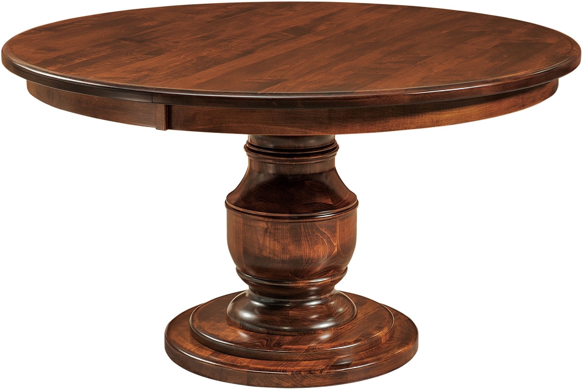 2019 Round Pedestal Dining Tables With One Leaf Intended For Pedestal Tables (View 12 of 15)