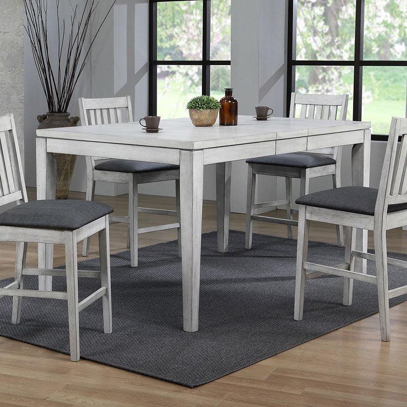 2019 Summer Winds White And Gray Extendable Counter Height Leg For White Counter Height Dining Tables (View 9 of 15)