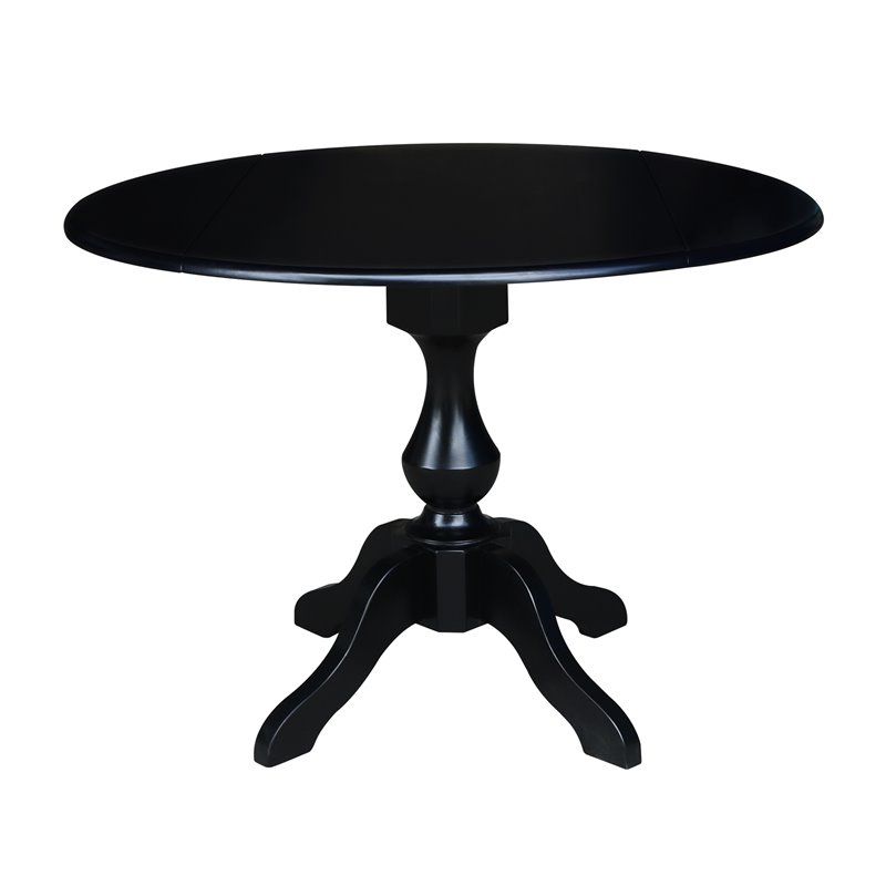 42" Round Dual Drop Leaf Pedestal Table,  (View 4 of 15)
