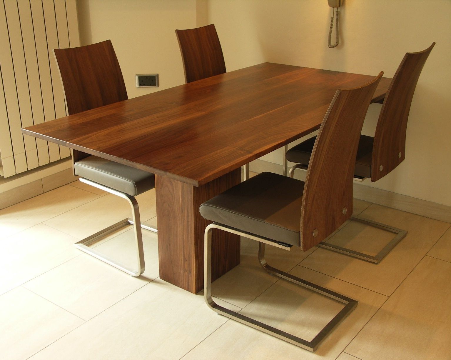 American Black Walnut Dining Table With Matching Regarding 2019 Black And Walnut Dining Tables (View 11 of 15)
