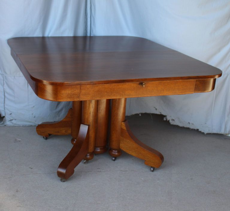 Antique Square Oak Dining Table Regarding Most Recent Antique Oak Dining Tables (View 13 of 15)
