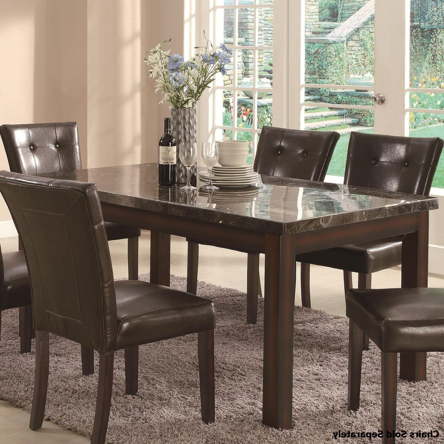 Brown Dining Tables For Recent Brown Marble Dining Table – Steal A Sofa Furniture Outlet (View 6 of 15)