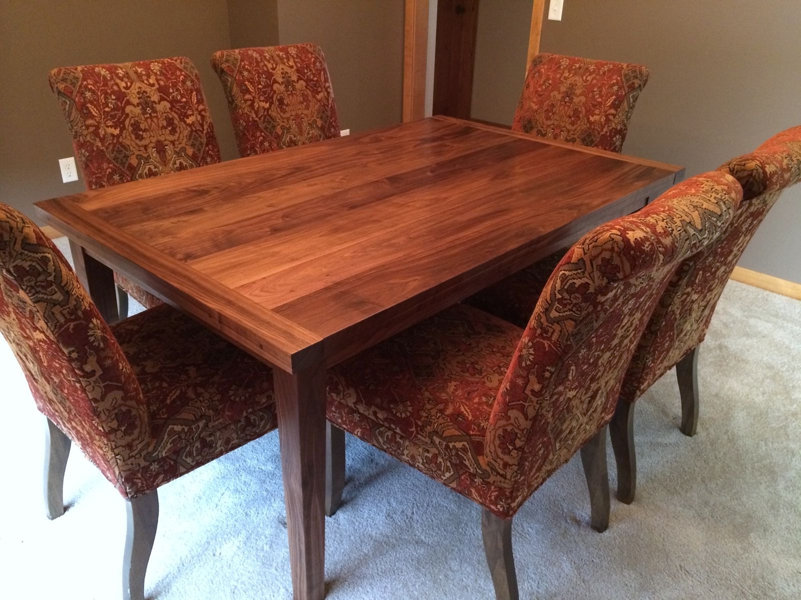 Custom Made Black Walnut Dining Tablerugged Cross Fine Within Recent Walnut Tove Dining Tables (View 2 of 15)