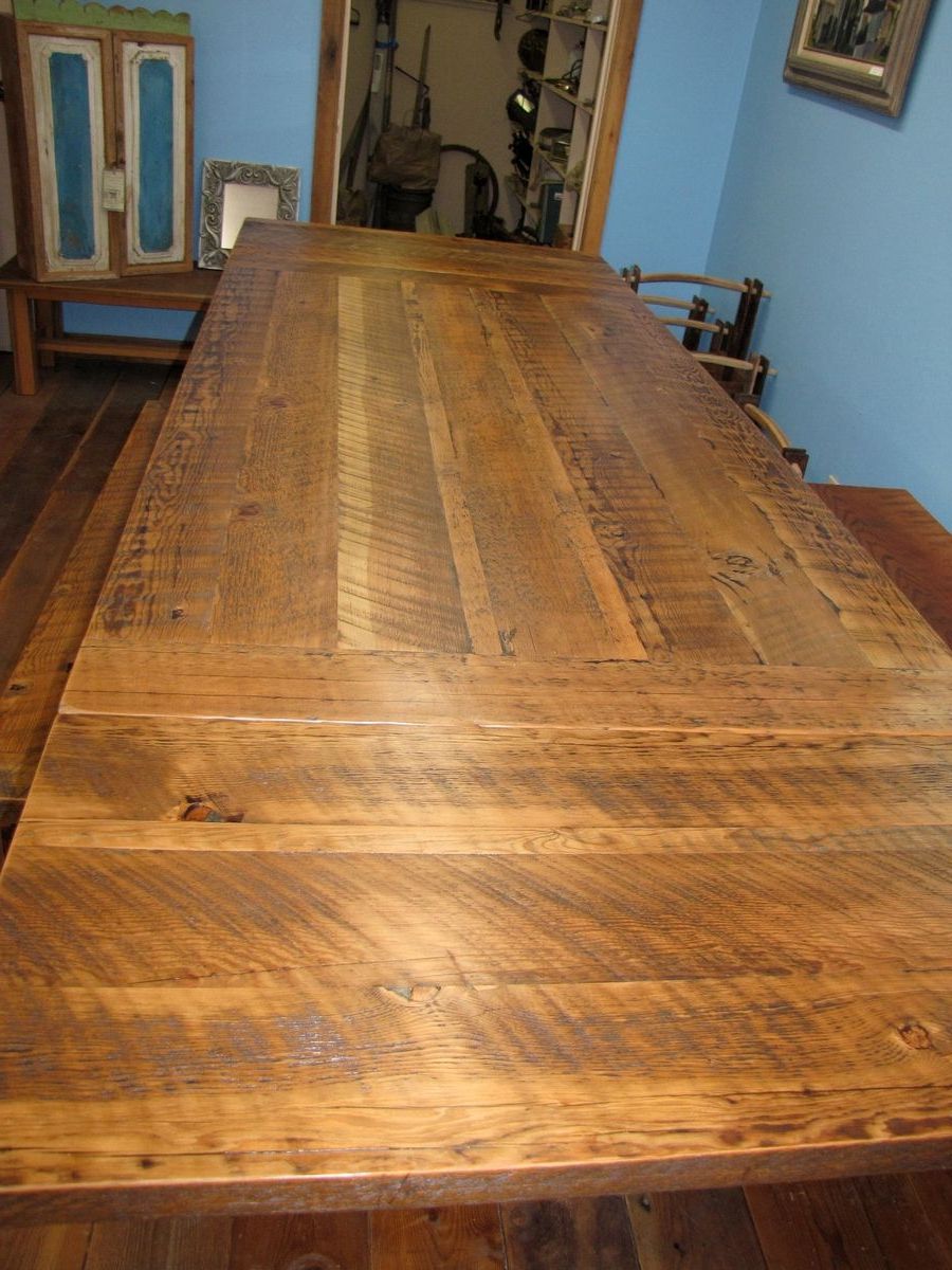 Custom Removable Leaves Fir Tableheritage Salvage With Most Popular Brown Dining Tables With Removable Leaves (View 15 of 15)