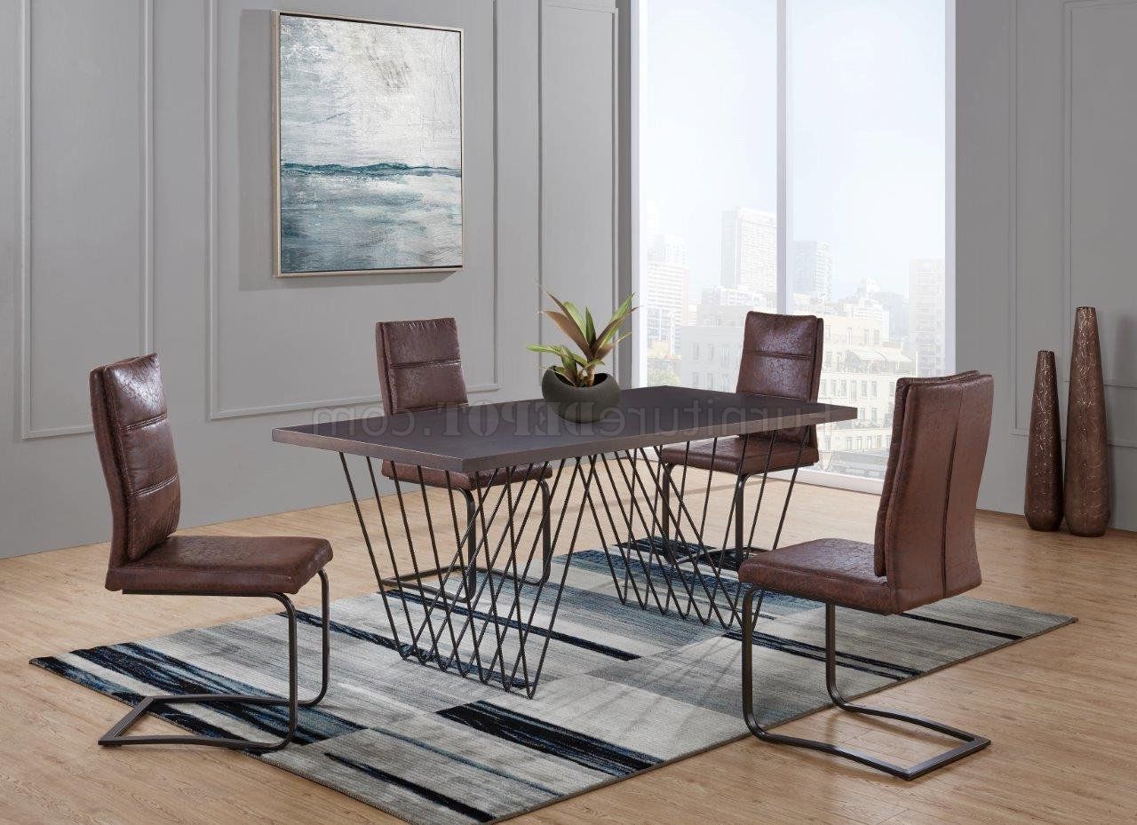 D6901Dt Dining Table In Dark Brownglobal W/Options Within Most Current Dark Hazelnut Dining Tables (View 11 of 15)