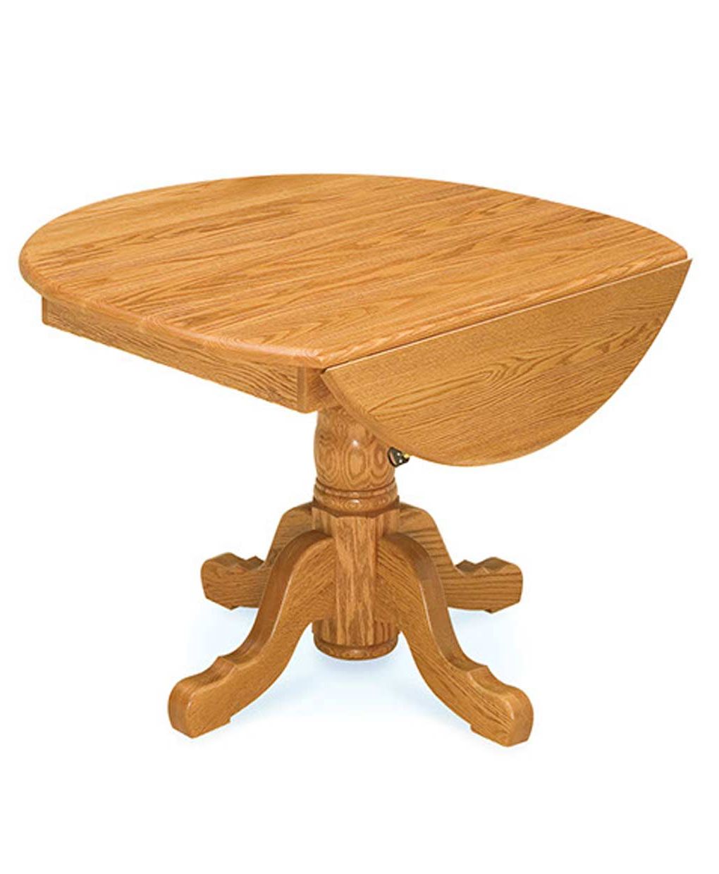 Drop Leaf Pedestal Table – Amish Direct Furniture Inside Most Up To Date Round Pedestal Dining Tables With One Leaf (View 10 of 15)