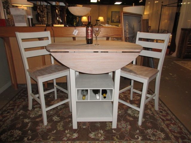 Fashionable Gray Drop Leaf Tables Throughout Drop Leaf Pub Table In An Ash Gray With Light Toned Top (View 12 of 15)