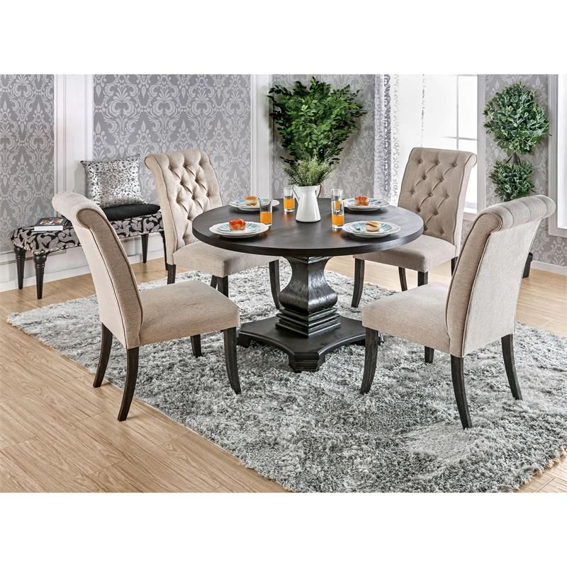 Fashionable Vintage Brown 48 Inch Round Dining Tables Within Furniture Of America Kabini 48 Inch Wood Round Dining (View 4 of 15)