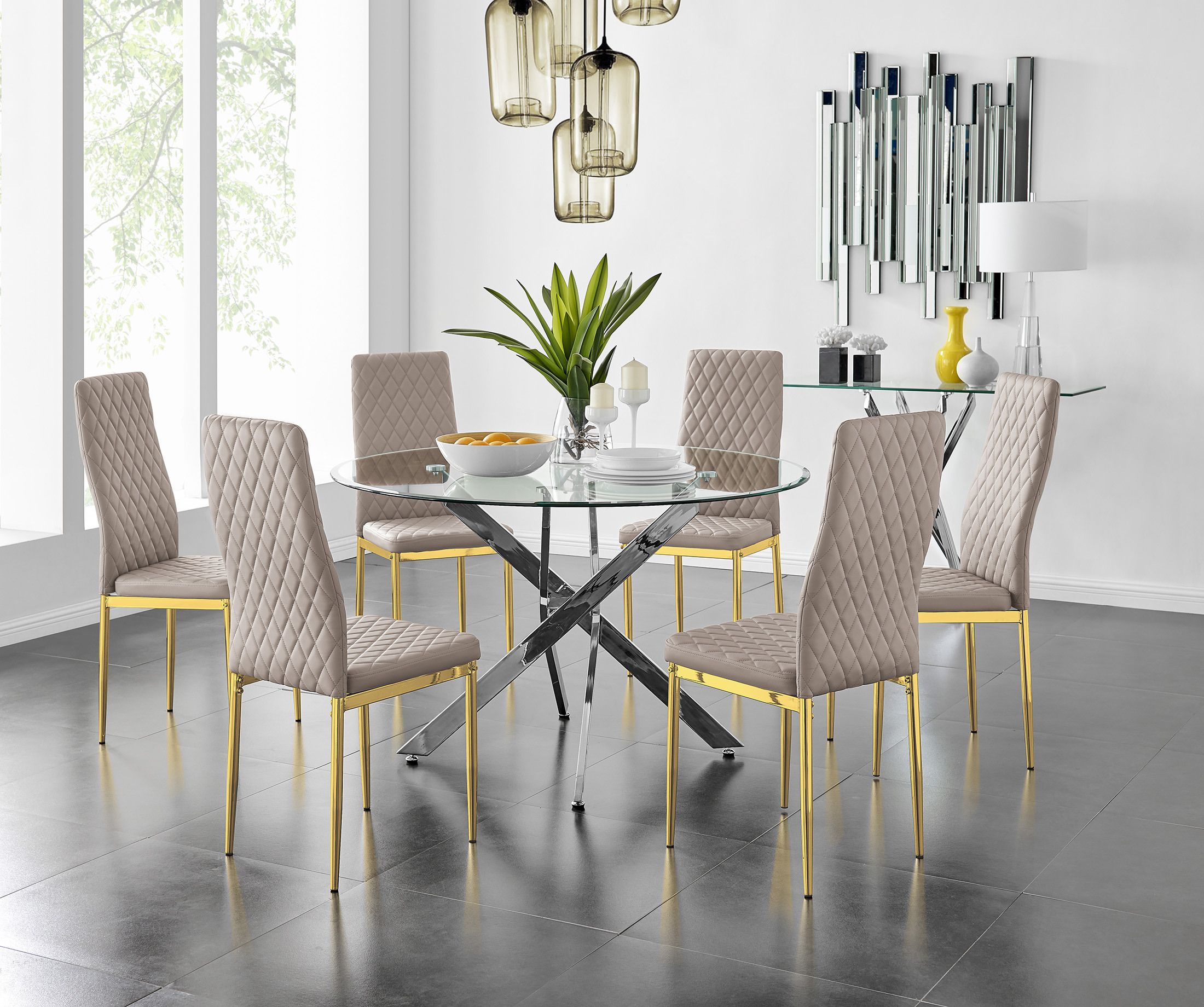 Furniturebox Throughout Recent Gold Dining Tables (View 11 of 15)
