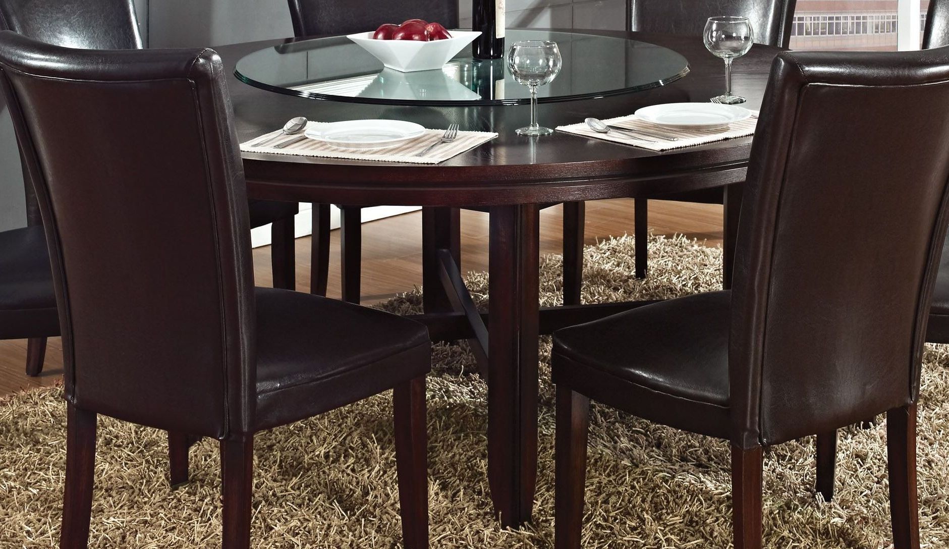 Hartford Dark Oak 72" Round Dining Table From Steve Silver In Widely Used Dark Hazelnut Dining Tables (View 4 of 15)
