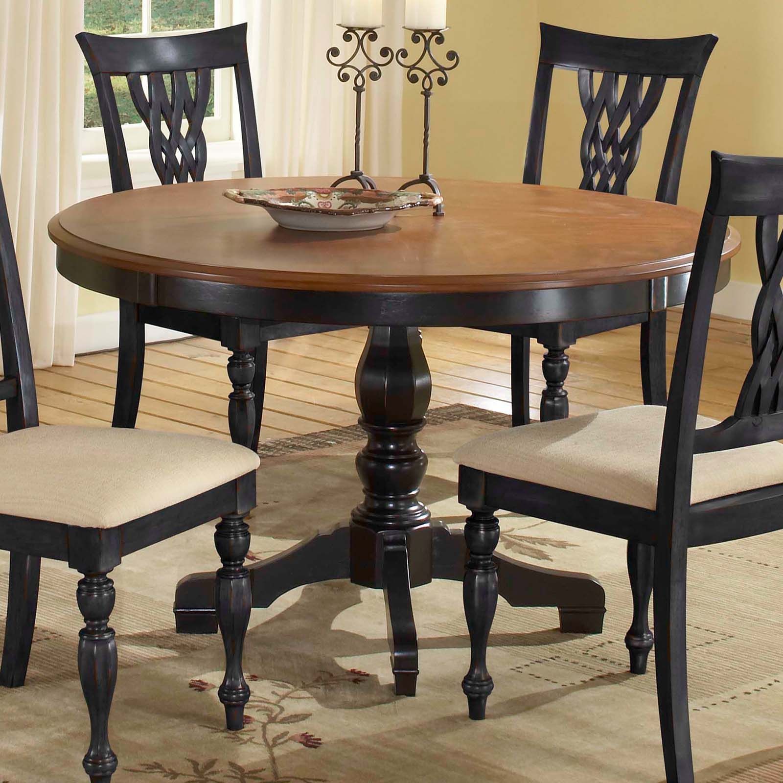 Latest Dark Brown Round Dining Tables Throughout Hillsdale Embassy Round Pedestal Table With 48 Inch (View 1 of 15)