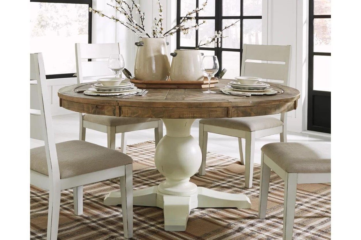 Latest Grindleburg Light Brown Round Dining Table – 1stopbedrooms (View 11 of 15)