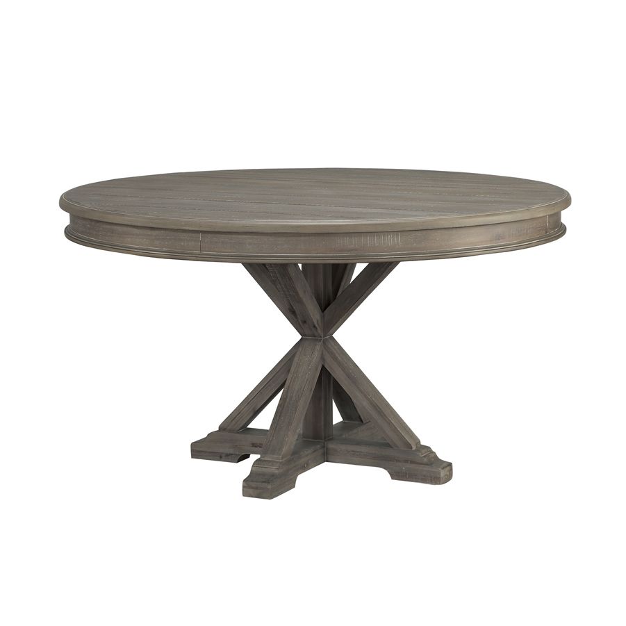 Light Brown Round Dining Tables In Famous Cardano 5 Piece Round Table Dining Set In Driftwood Light (View 2 of 15)