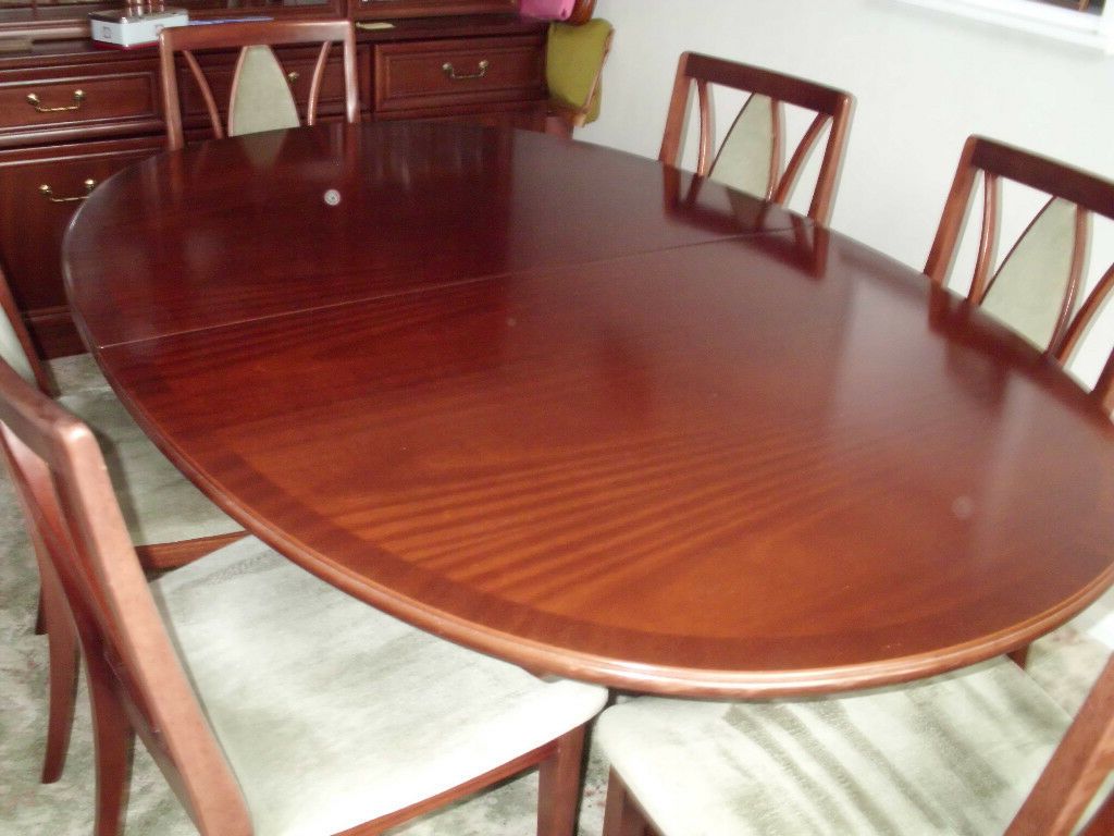 Mahogany Dining Tables Inside Famous G Plan Dining Table & 6 Chairs Mahogany (View 14 of 15)