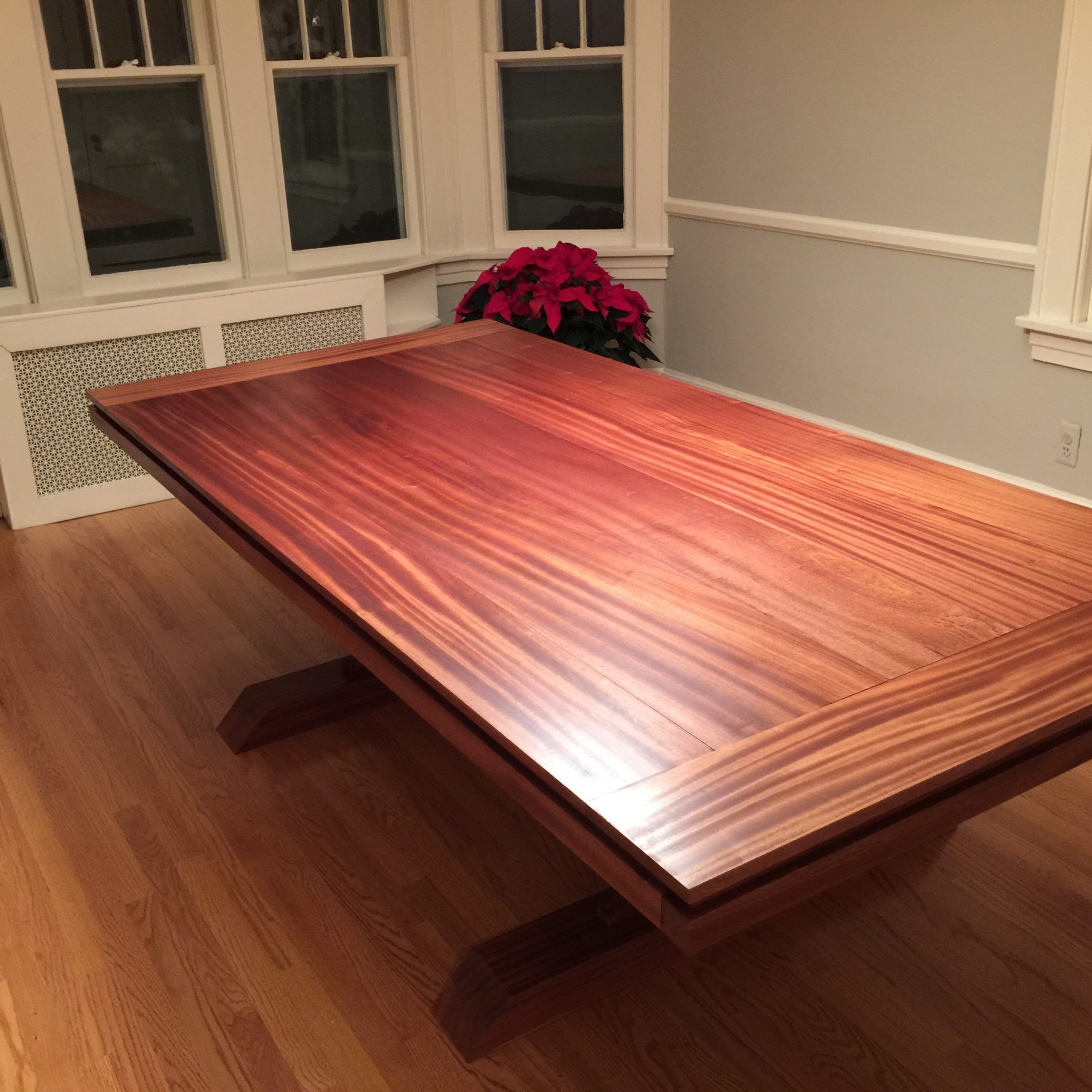 Mahogany Double Pedestal Farmhouse Dining Table (View 6 of 15)