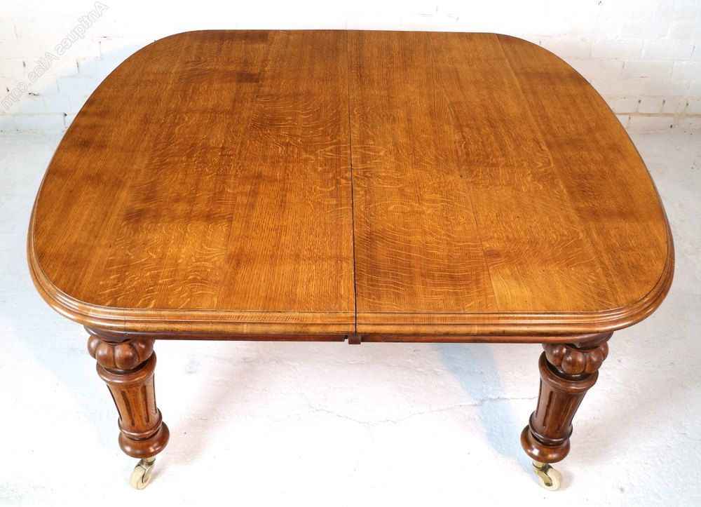 Most Current Victorian Oak Dining Table & 3 Leaves Seats 10/12 Pertaining To Antique Oak Dining Tables (View 11 of 15)