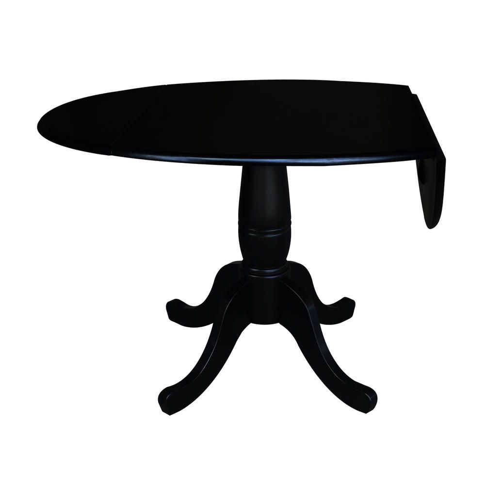 Most Popular Round Dual Drop Leaf Pedestal Tables Inside 42" Round Dual Drop Leaf Pedestal Table,  (View 6 of 15)