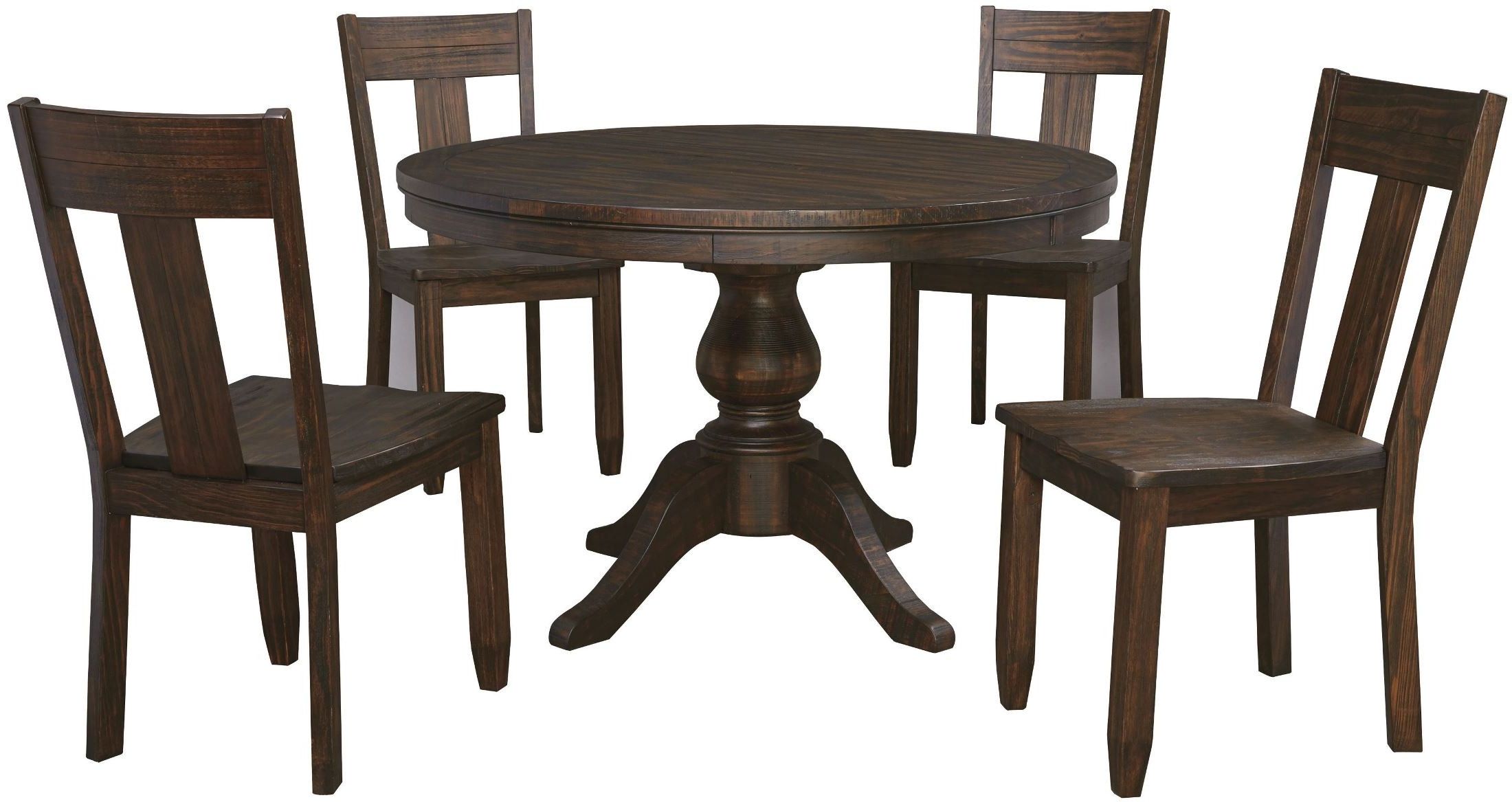 Most Up To Date Dark Brown Round Dining Tables With Trudell Dark Brown Round Extendable Pedestal Dining Room (View 8 of 15)