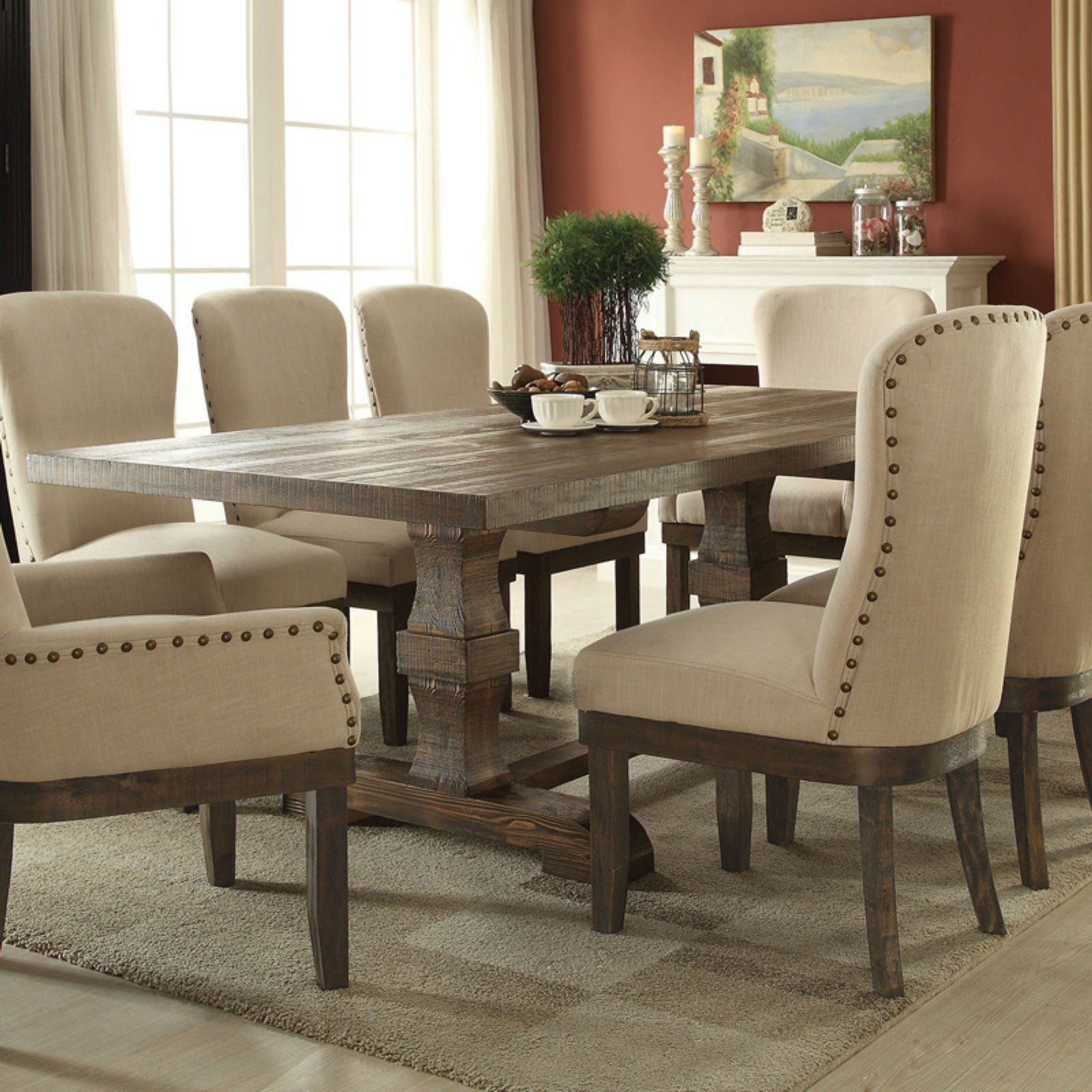 Natural Rectangle Dining Tables For Well Known Acme Furniture Landon Rectangular Dining Table – Walmart (View 5 of 15)