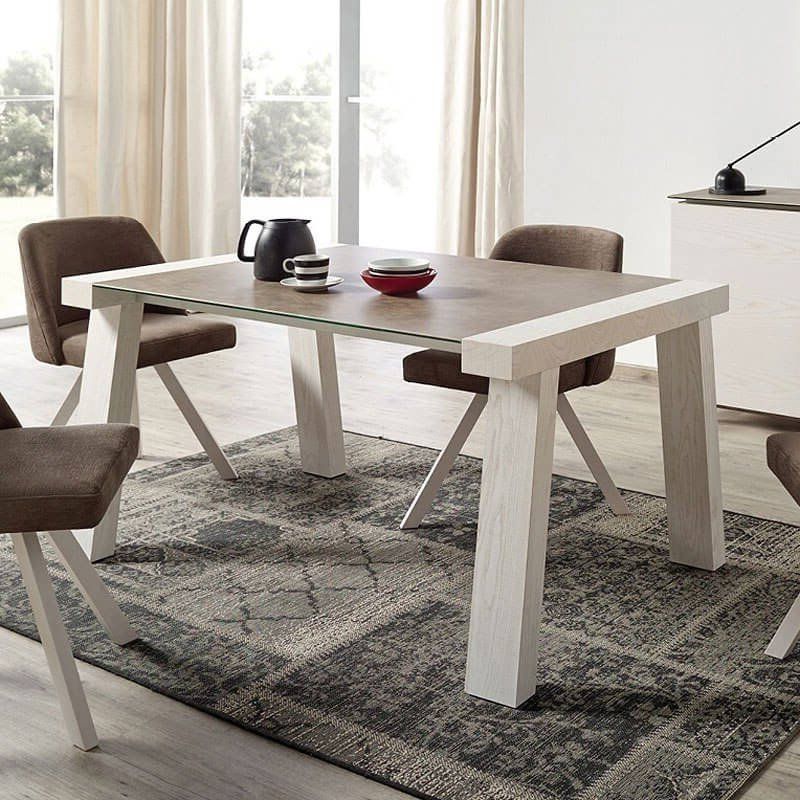 Natural Rectangle Dining Tables Pertaining To 2020 Reyna Modern Rectangular Wood Extendable Dining Table (View 9 of 15)