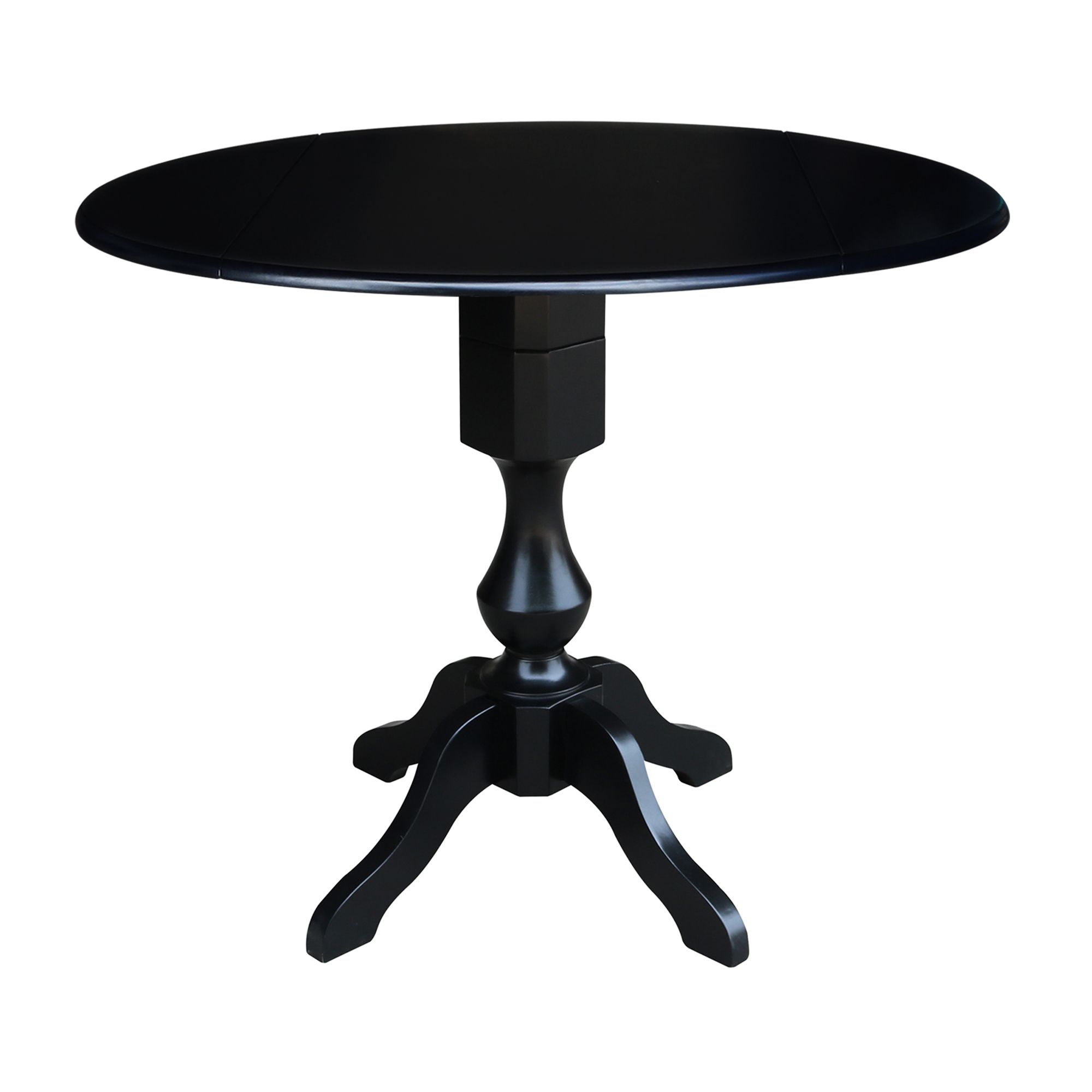 Newest Round Dual Drop Leaf Pedestal Tables Throughout 42" Round Dual Drop Leaf Pedestal Table,  (View 1 of 15)