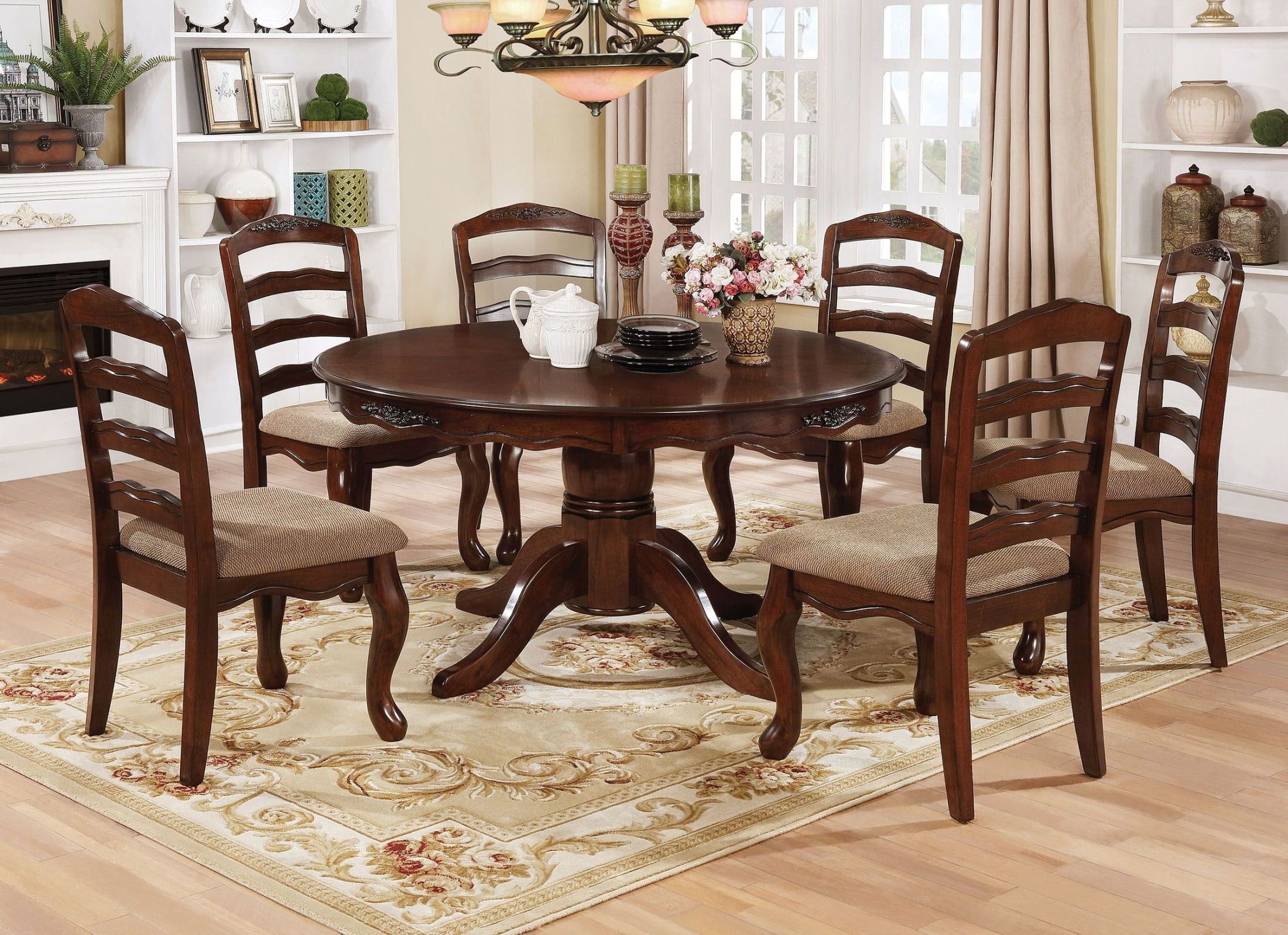 Newest Townsville Dark Walnut Dining Table – 1Stopbedrooms (View 7 of 15)