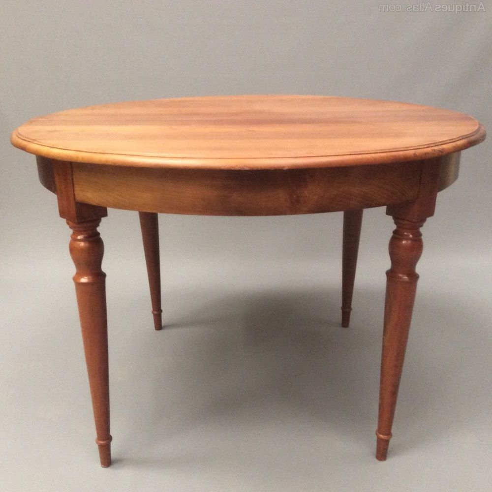Popular Reclaimed Teak And Cast Iron Round Dining Tables For French Cherry Wood Round Kitchen Dining Table – Antiques Atlas (View 3 of 15)