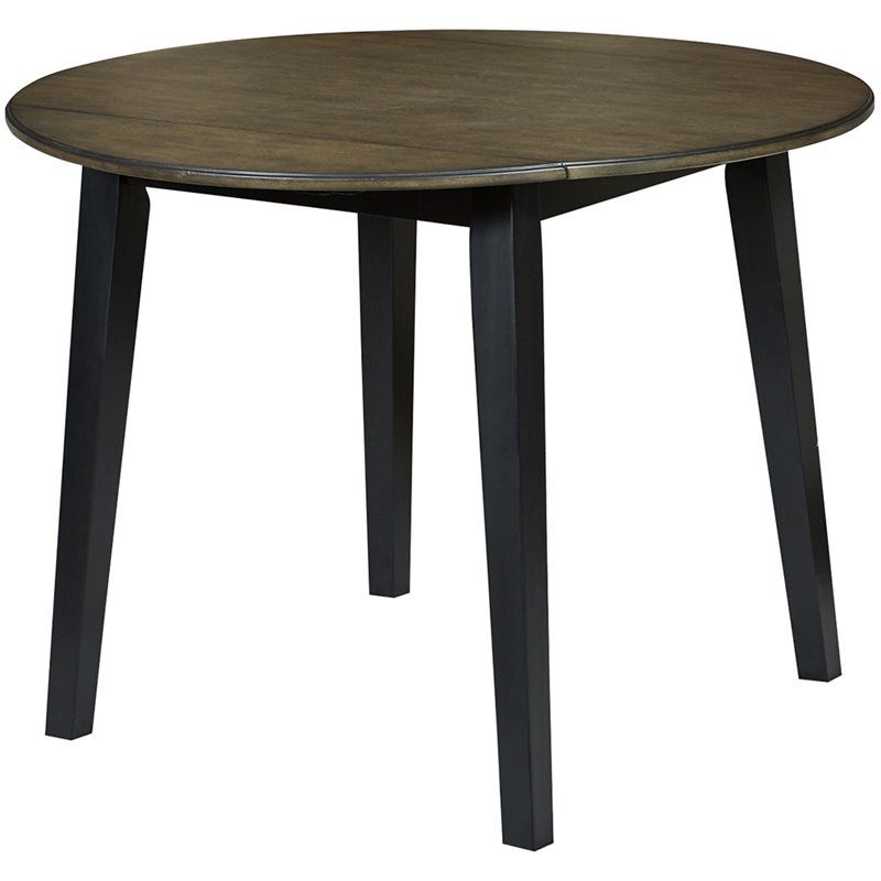 Preferred Ashley Furniture Froshburg 40" Round Drop Leaf Dining Within Gray Drop Leaf Tables (View 4 of 15)
