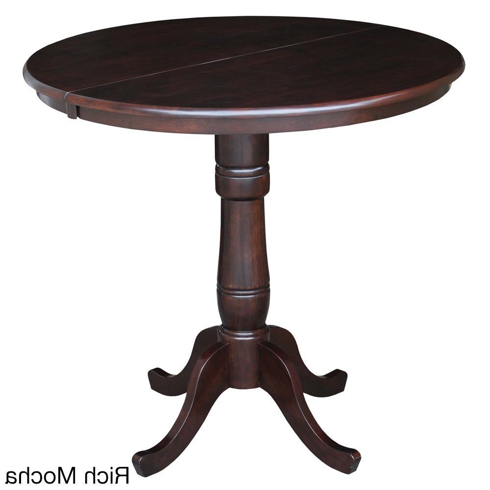 Recent Round Pedestal Dining Tables With One Leaf Throughout Shop Round 36 Inch Top Pedestal Table With 12 Inch Leaf (View 9 of 15)