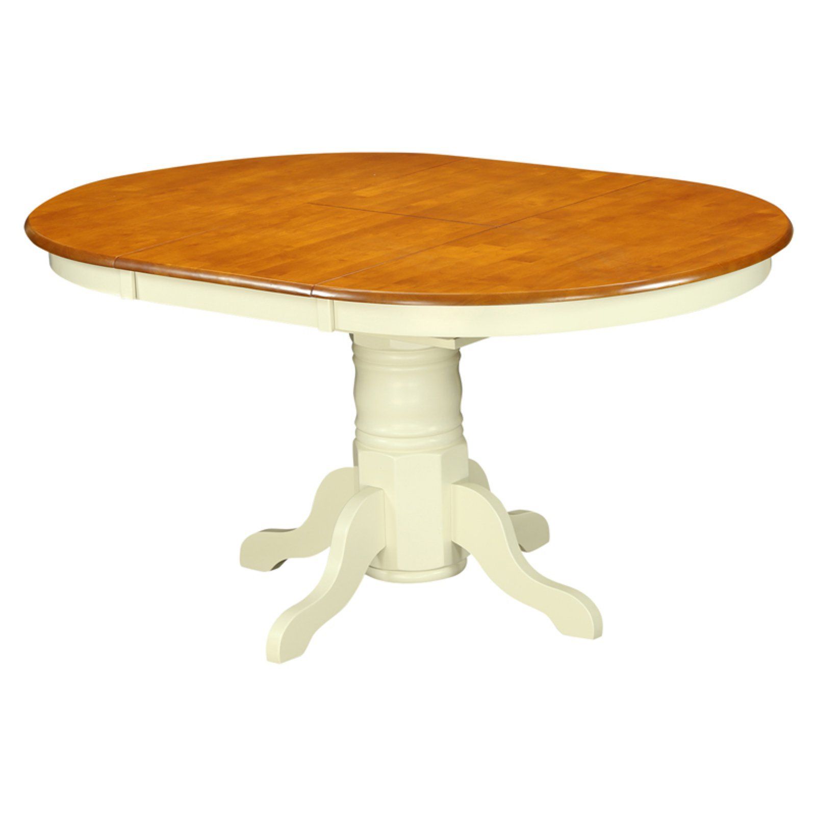 Round Pedestal Dining Tables With One Leaf Pertaining To Newest East West Furniture Avon 42 60 Inch Oval Pedestal Dining (View 13 of 15)