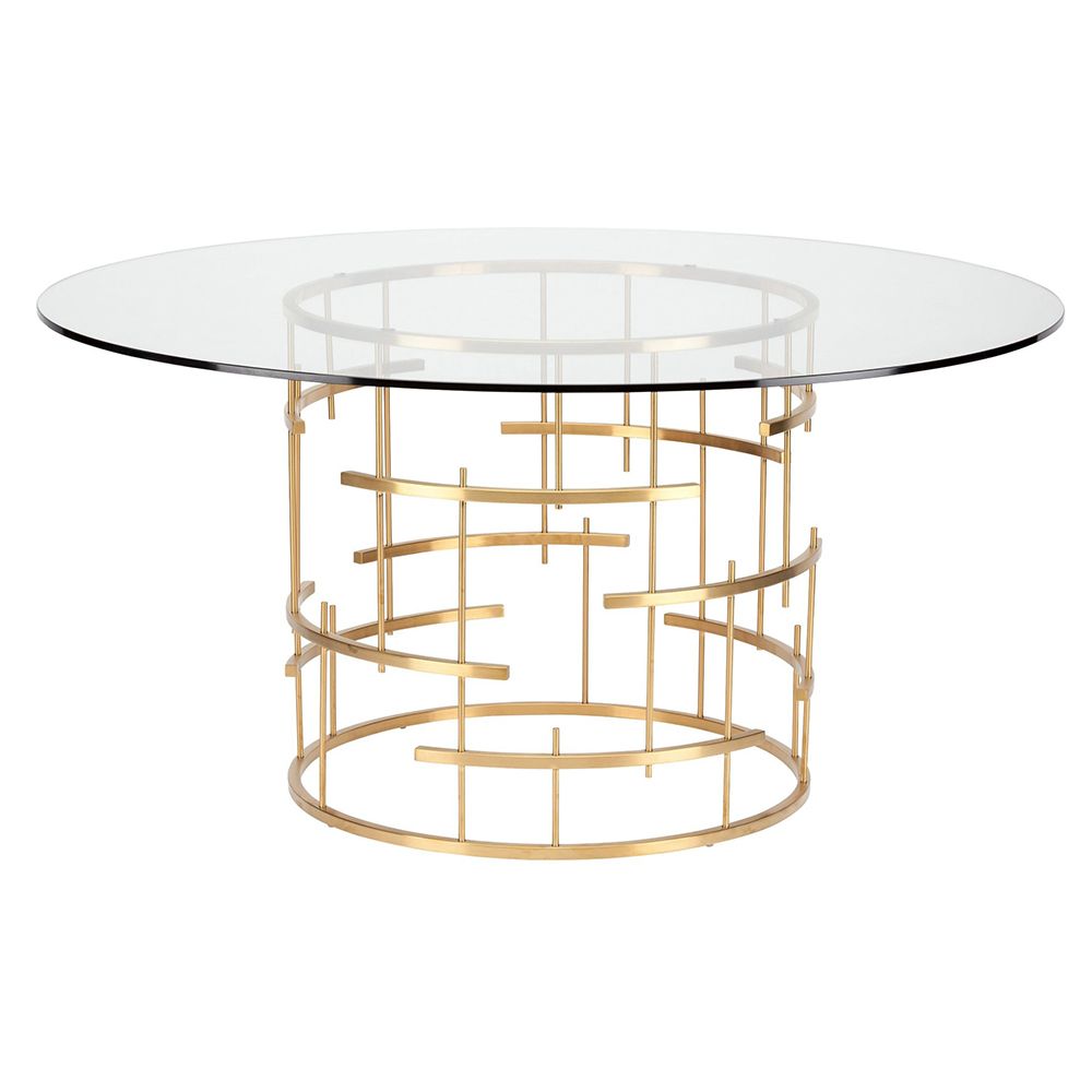 Tiffany Dining Table – Round Gold – Rouse Home Within Most Up To Date Gold Dining Tables (View 7 of 15)