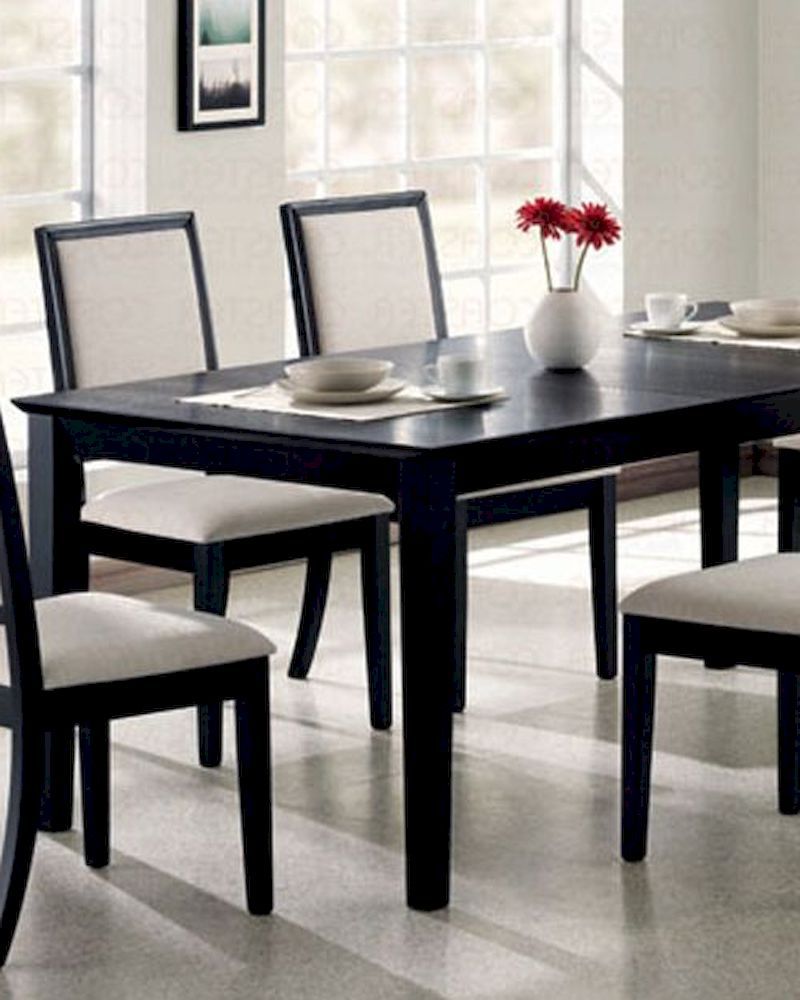 Trendy Dining Table In Distressed Black – Coaster For White And Black Dining Tables (View 11 of 15)