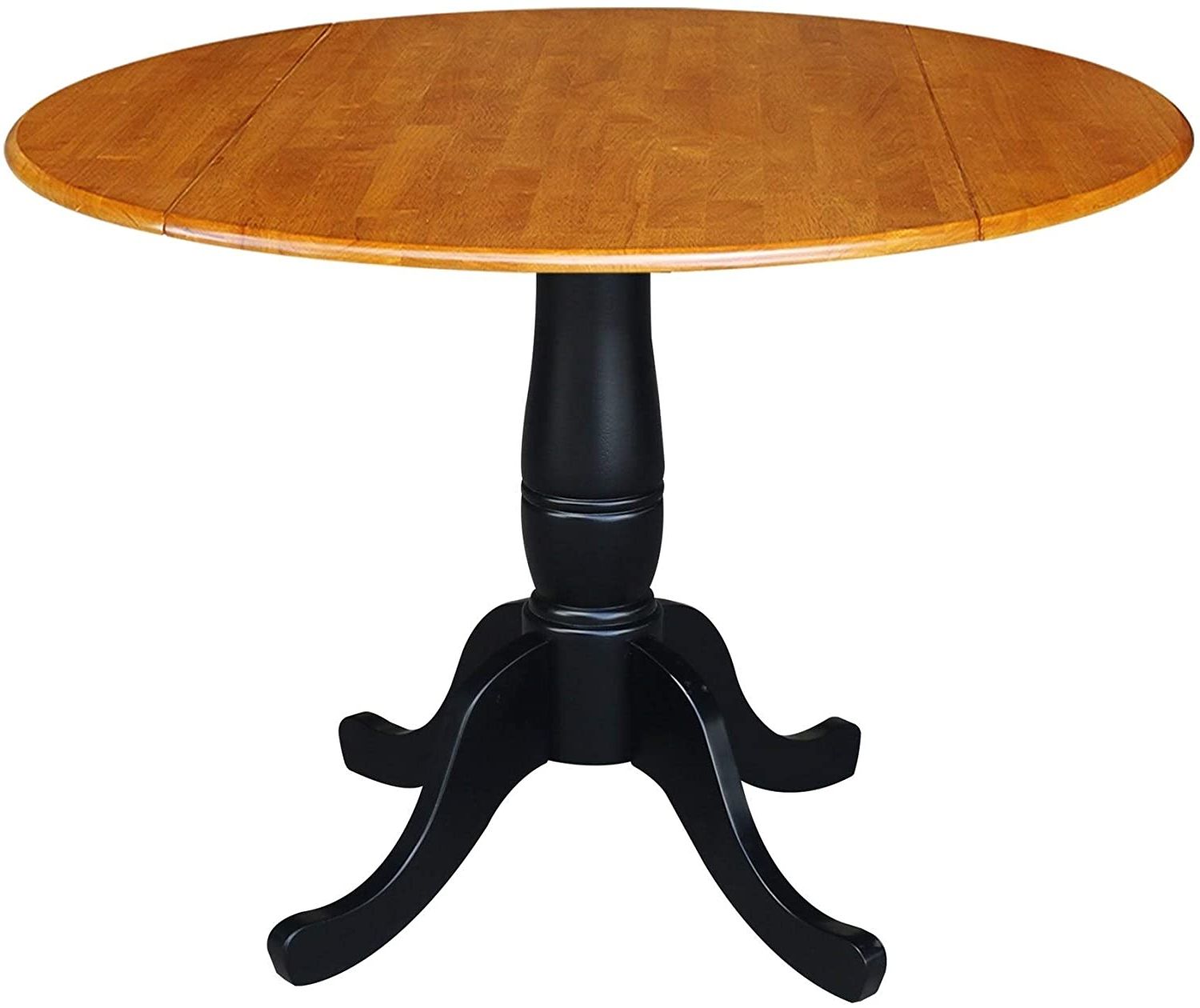 Well Known Round Dual Drop Leaf Pedestal Tables For Amazon – International Concepts 42" Round Dual Drop (View 11 of 15)