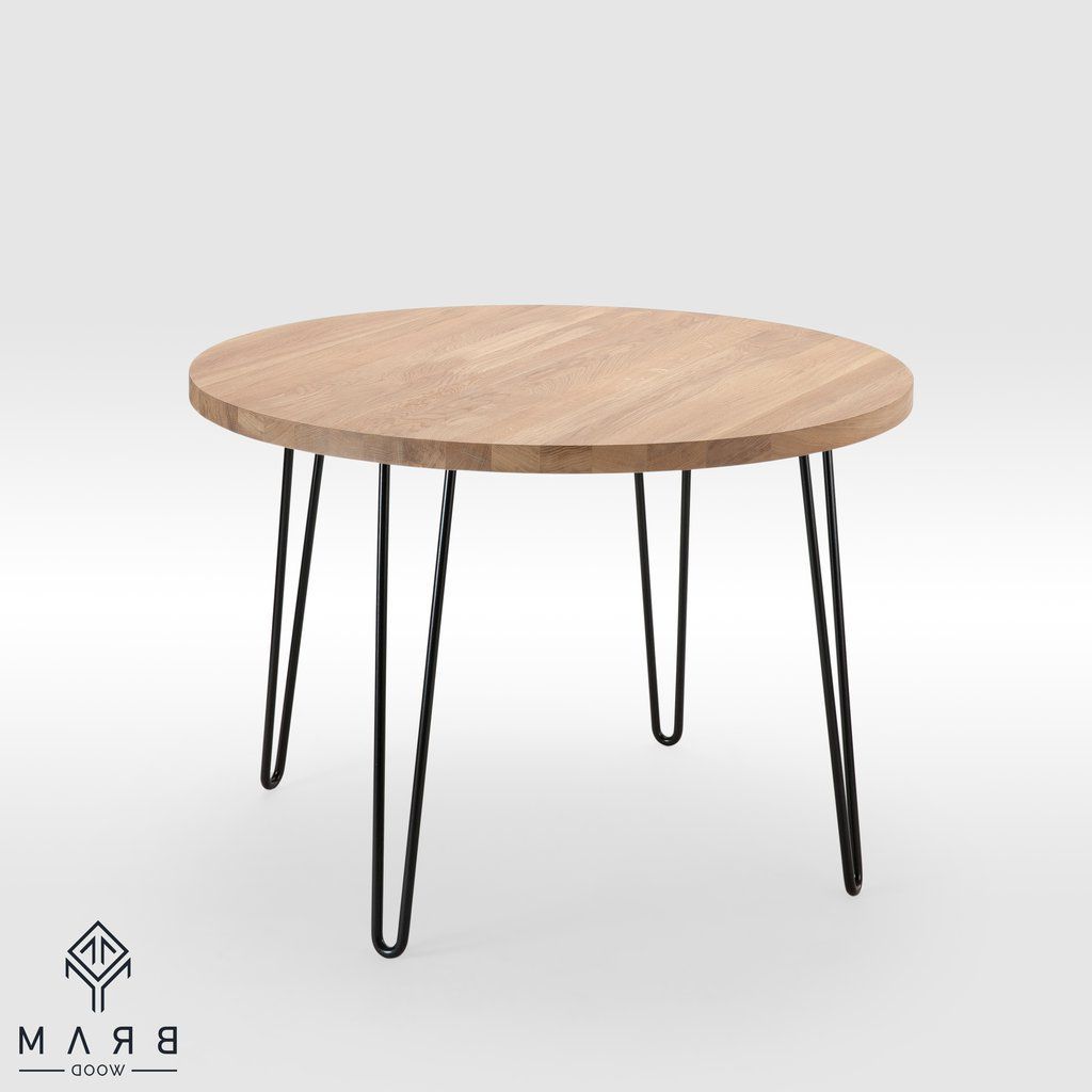Well Known Round Hairpin Leg Dining Tables With Regard To Dining Roundtable With Hairpin Style Steel Legs (View 11 of 15)