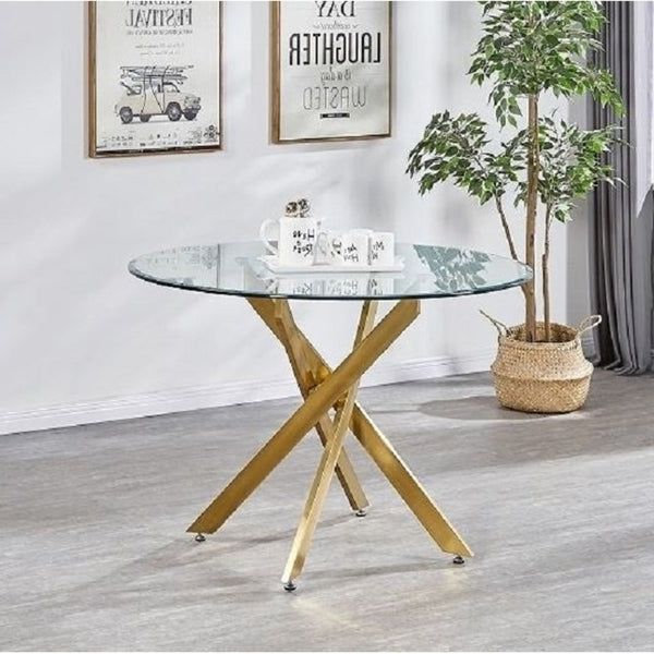 Well Liked Gold Dining Tables Intended For Shop Star Gold Small Dining Table (View 3 of 15)