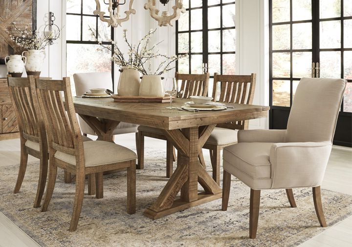 Well Liked Light Brown Dining Tables Pertaining To Grindleburg Light Brown 5Pc Rectangular Dining Set (View 13 of 15)