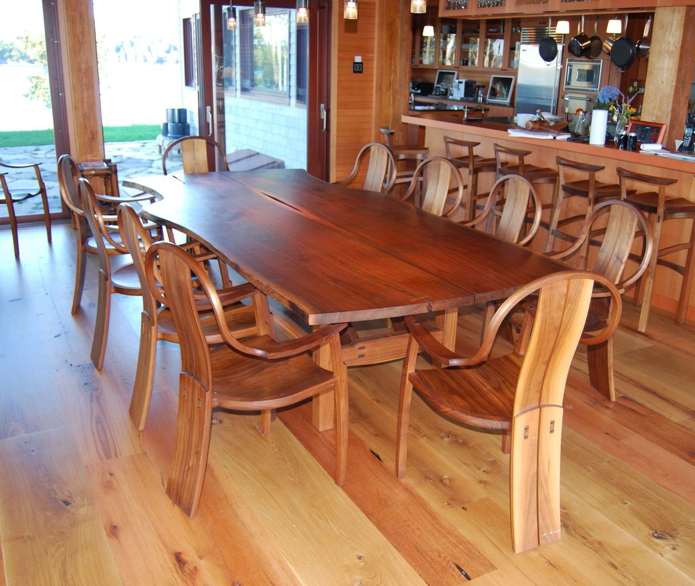 Well Liked Walnut And White Dining Tables Throughout Handmade Walnut Dining Tablegeoffrey Warner Studio (View 4 of 15)