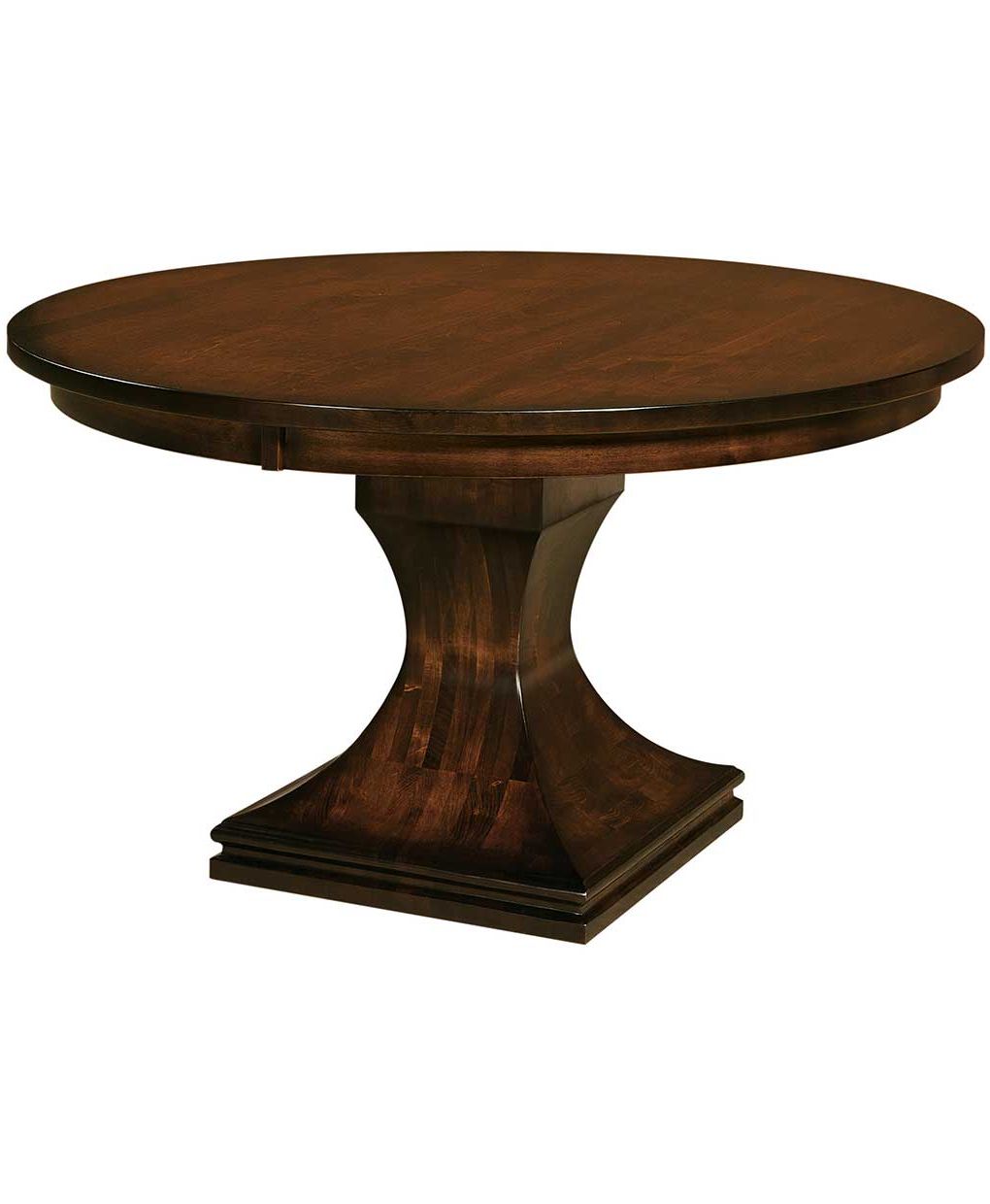 Westin Single Pedestal Dining Table – Amish Direct Furniture Intended For Most Recently Released Round Pedestal Dining Tables With One Leaf (View 7 of 15)