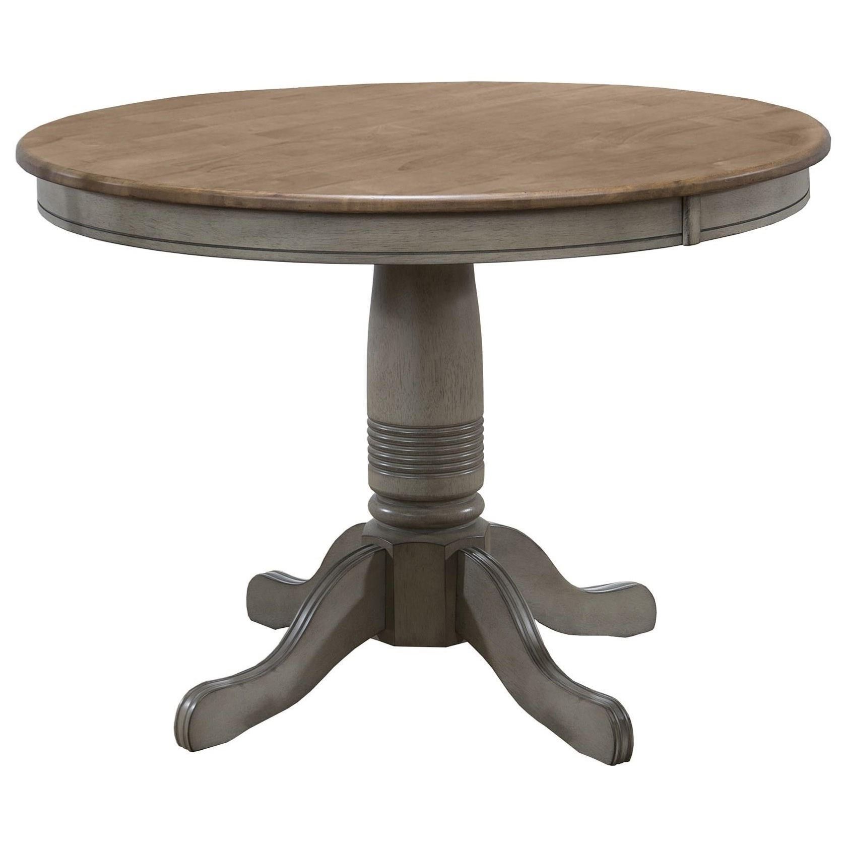 Winners Only Barnwell Db54242 42" Round Single Pedestal With Current Round Pedestal Dining Tables With One Leaf (View 14 of 15)