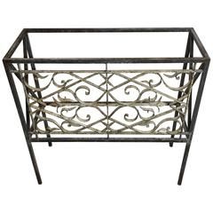 1980S Oak And Wrought Iron French Console At 1Stdibs Pertaining To Most Recently Released Antique Silver Aluminum Console Tables (View 9 of 15)