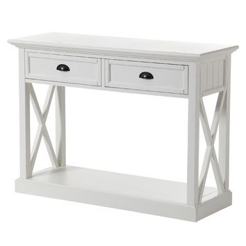 2 Drawer Oval Console Tables With Preferred Temple & Webster White Hamptons 2 Drawer Console Table (View 4 of 15)